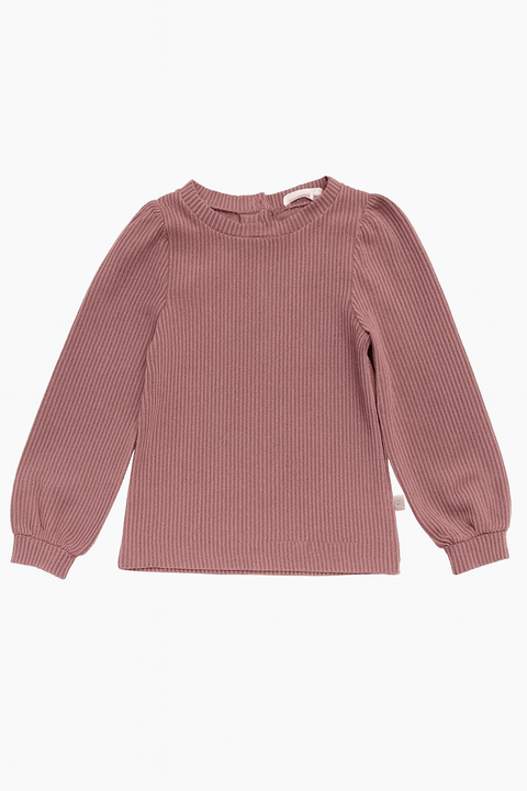 POMPdeLUX Girl's Dark Purple Long Sleeve  Blouse | POMPdeLUX in Lebanon