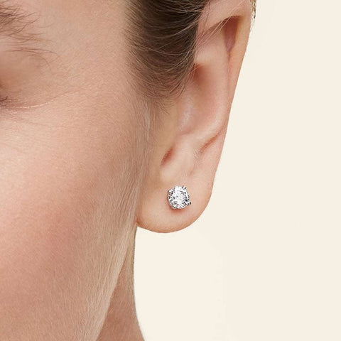 Anni Lu Women's Silver-Tone 4-Pong Diamond Stud Earrings | Anni Lu In Lebanon