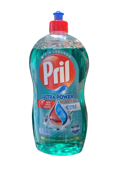 Pril Dishwashing Liquid Ultra Power Gel Antibacterial 1.2L | Pril In Lebanon