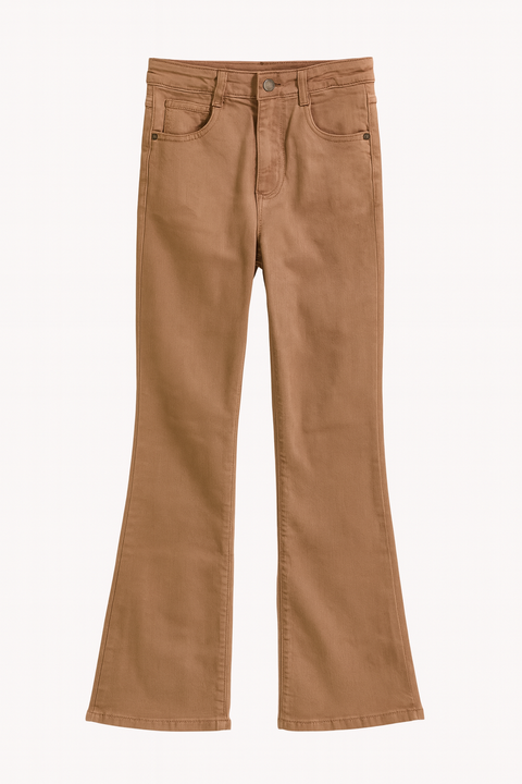POMPdeLUX Girl's Nude Pink Denim Trousers | POMPdeLUX in Lebanon