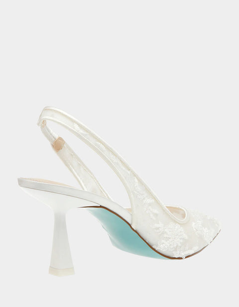 Betsey Johnson Women’s White Nikki Ivory Heel | Betsey Johnson In Lebanon