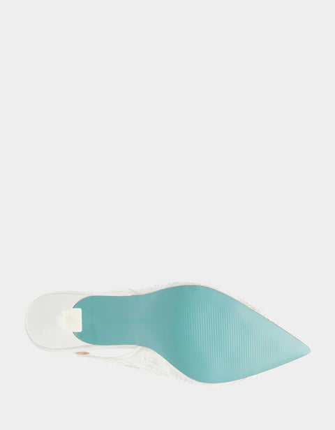 Betsey Johnson Women’s White Nikki Ivory Heel | Betsey Johnson In Lebanon