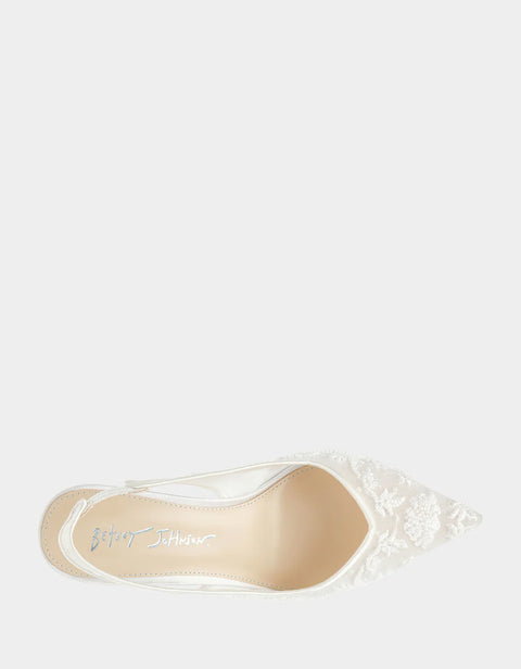 Betsey Johnson Women’s White Nikki Ivory Heel | Betsey Johnson In Lebanon