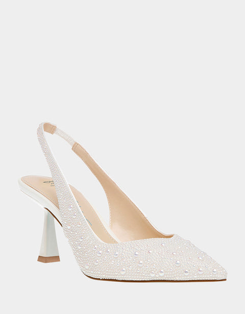 Betsey Johnson Women's White Rhinestone Heels |Betsey Johnson  In Lebanon