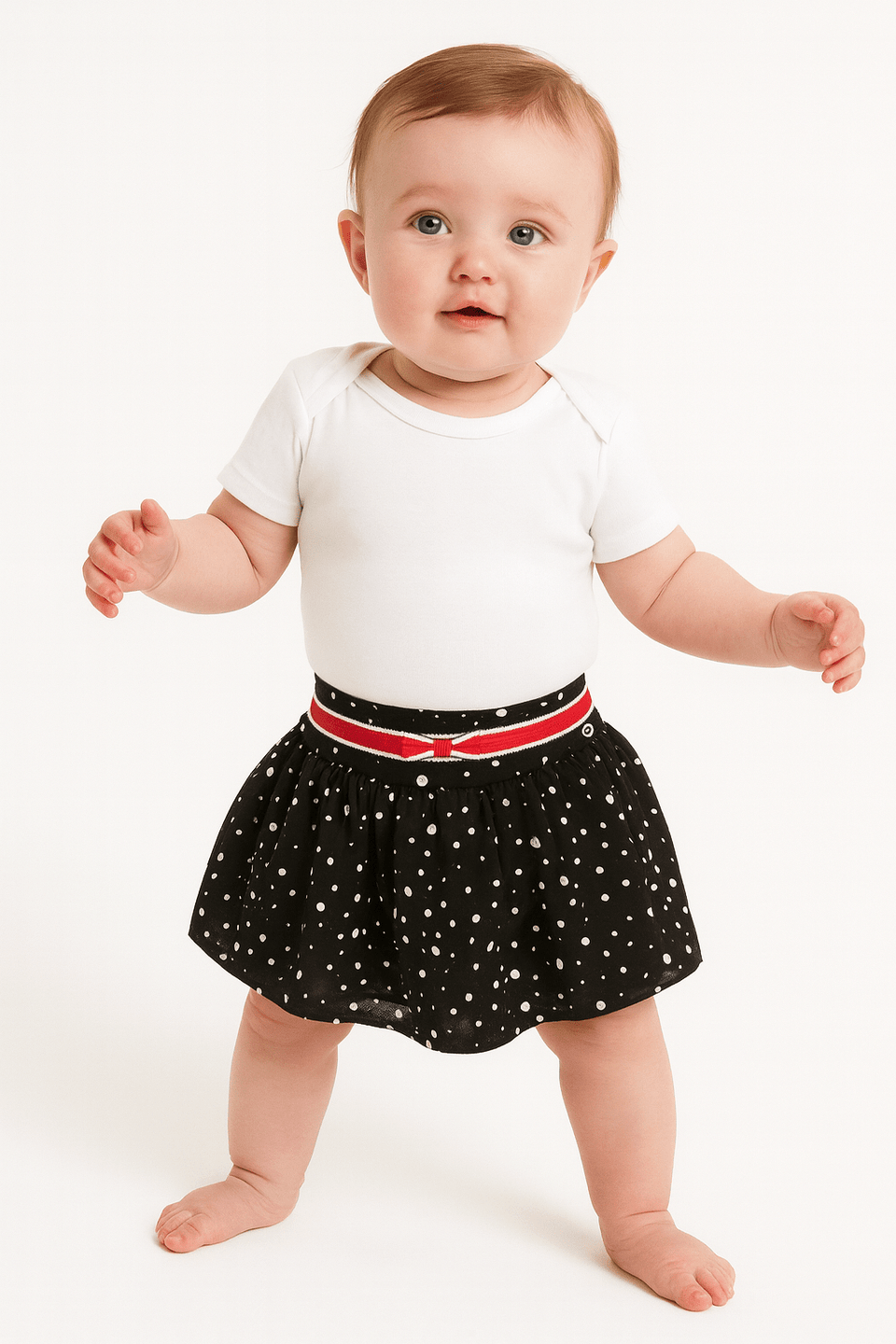 Boboli Baby Girl's Black Dot-Print Skirt| Boboli in Lebanon