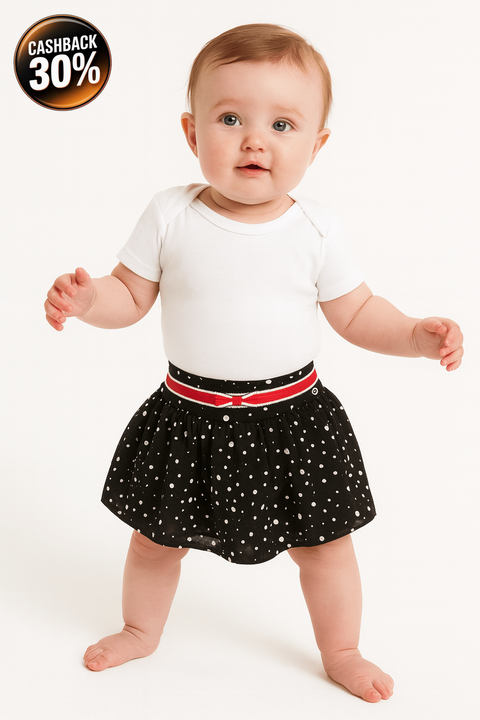 Boboli Baby Girl's Black Dot-Print Skirt| Boboli in Lebanon
