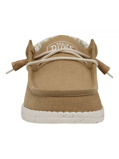 Hey Dude Men's Beige Wally Break Linen Moccasin | Hey Dude In Lebanon