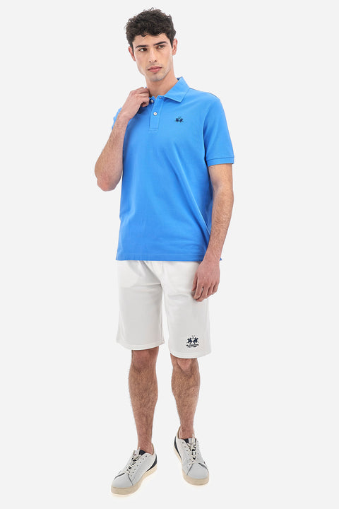 La Martina Polo Men's Blue T-Shirt JMP004PK015 FA7 shr