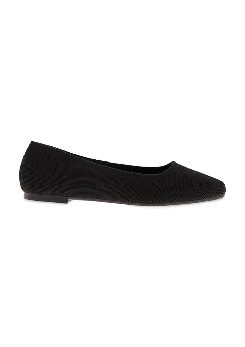MIA Women's Black Brendy Knit Ballet Flats | MIA In Lebanon