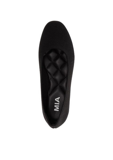 MIA Women's Black Brendy Knit Ballet Flats | MIA In Lebanon