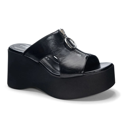 Chinese Laundry Women's Black Taysha Wedge Sandal | Chinese Laundry In Lebanon