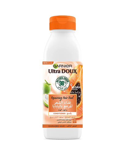 Garnier Ultra Doux Repairing Papaya Hair Food Conditioner for Damaged Hair 350ml| Garnier In Lebanon