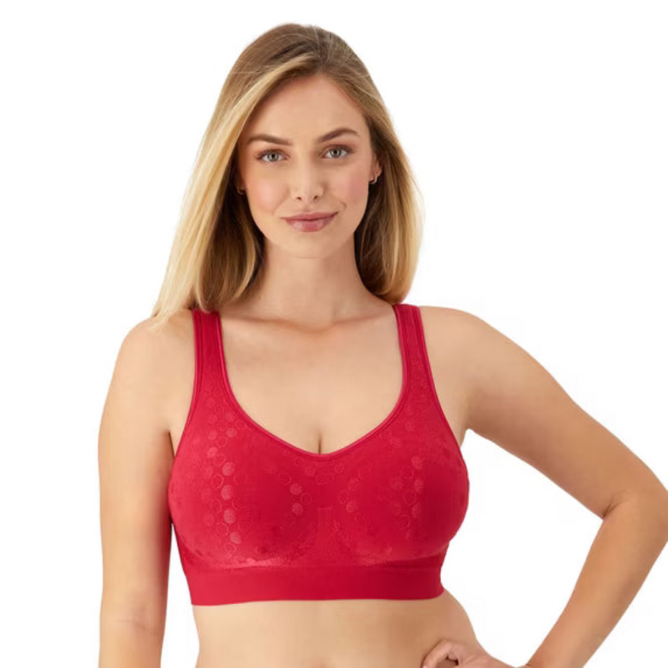 Bali Women's Red Comfort Revolution ComfortFlex Fit Shaping Wireless Bra