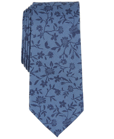 Bar III Men's Blue Floral Slim Pointed Neck Tie | Bar III In Lebanon