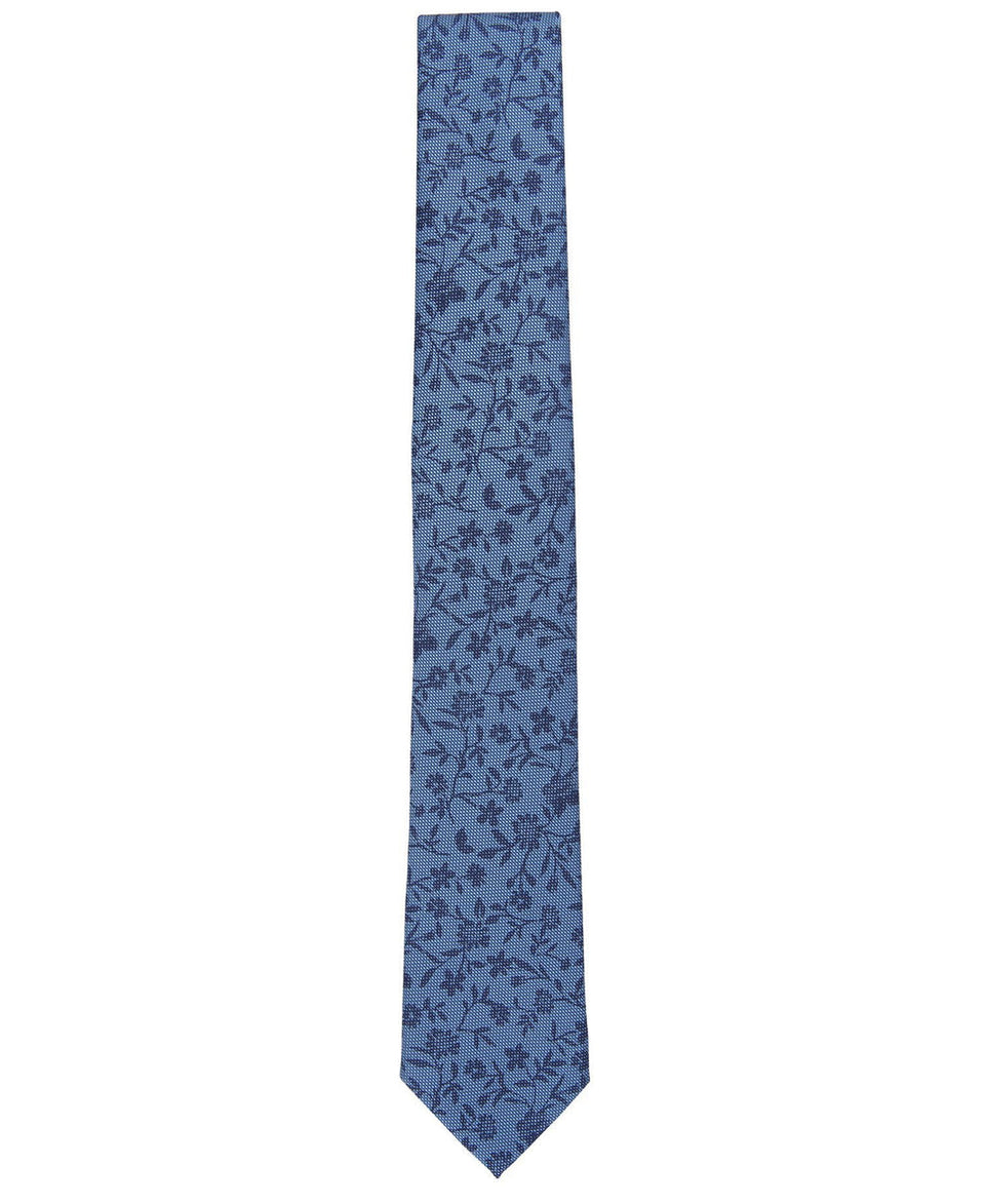 Bar III Men's Blue Floral Slim Pointed Neck Tie | Bar III In Lebanon