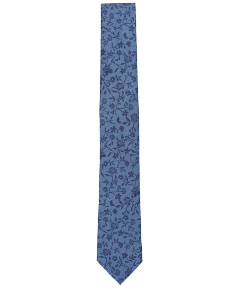 Bar III Men's Blue Floral Slim Pointed Neck Tie | Bar III In Lebanon