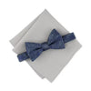 Bar III Men's Dusty Blue Edken Bow Tie Pocket Square Set Denim | Bar III In Lebanon