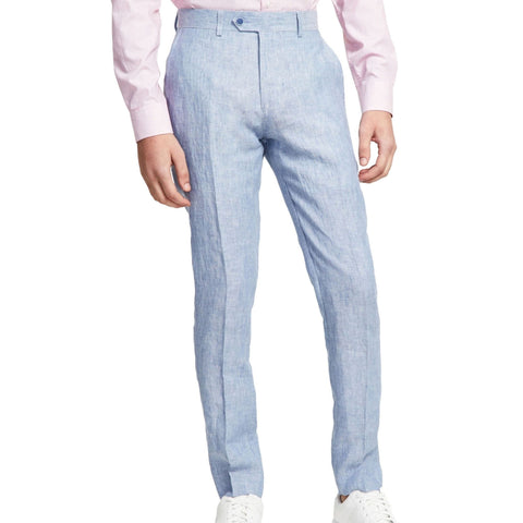 Bar III Men's Baby Blue Slim-Fit Linen Pants |Bar III In Lebanon