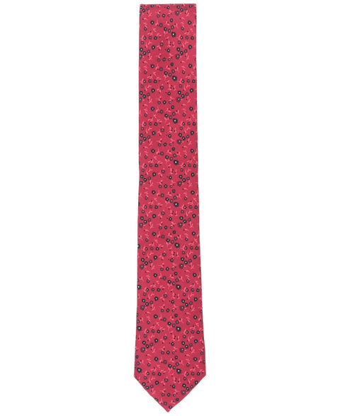 Bar III Men's Red With White-Dot Floral Tie | Bar III In Lebanon