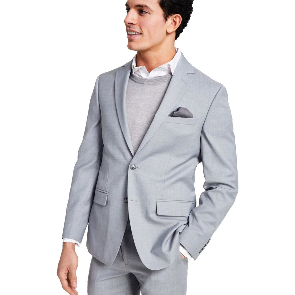 Bar III Men's Light Gray Skinny-Fit Sharkskin Suit Jacket | Bar III in Lebanon
