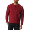 Bass Outdoor Men's Burgundy Henley Neck Relaxed Fit Blouse | Bass Outdoor In Lebanon