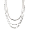 On 34th Women's Silver Plated Triple Layer Necklace Set | On 34th In Lebanon