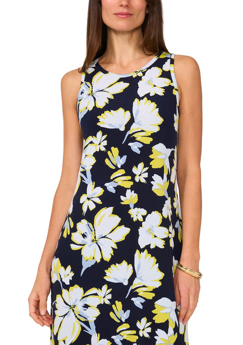 Vince Camuto Women's Navy Sleeveless Floral Printed Dress | Vince Camuto In Lebanon
