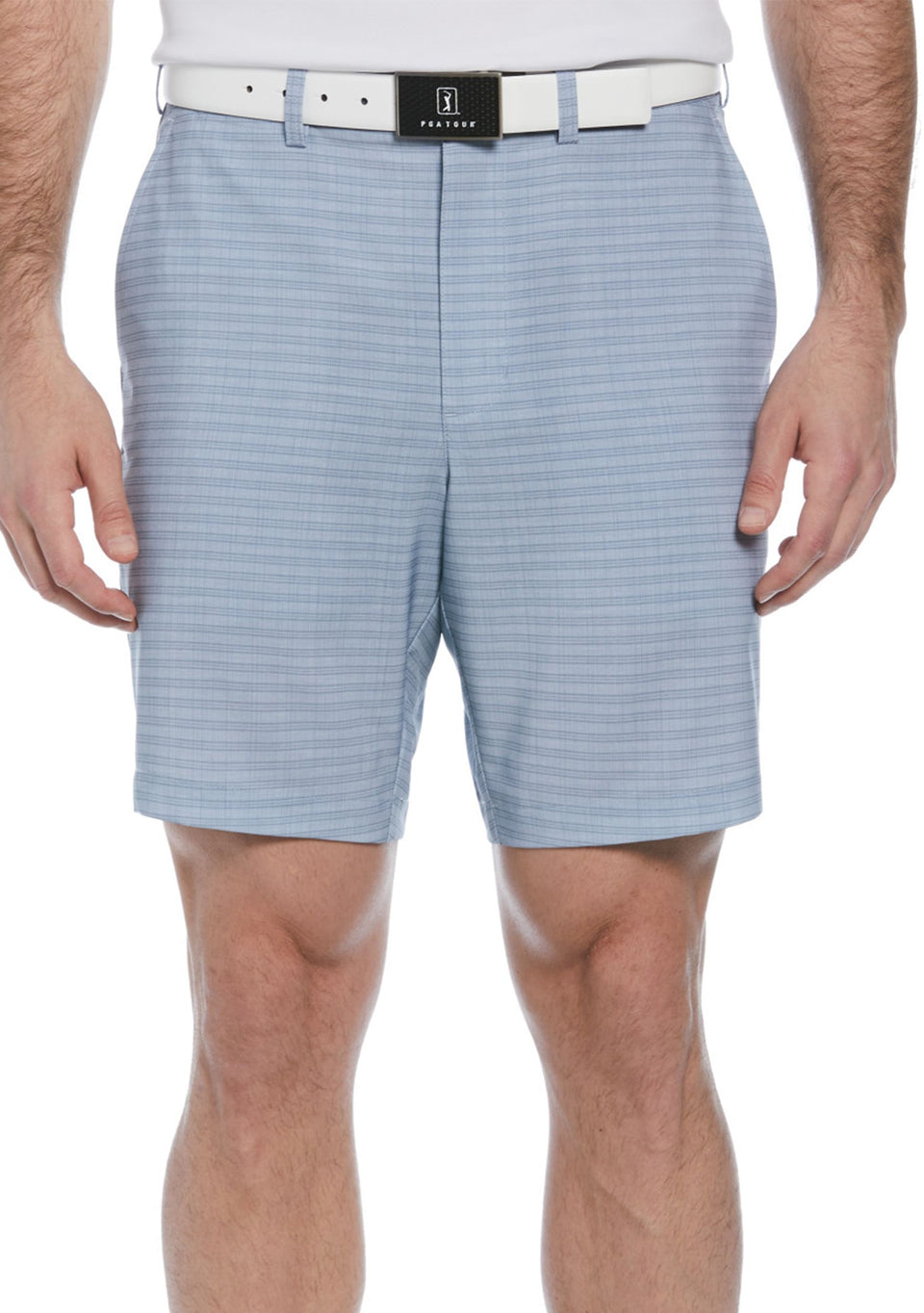 Pga Tour Men's Tradewinds Grey Plaid Regular Fit Golf Short | Pga Tour In Lebanon