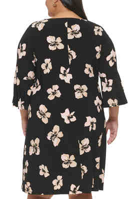 Tommy Hilfiger Women's Black Floral Knit Dress |Tommy Hilfiger In Lebanon
