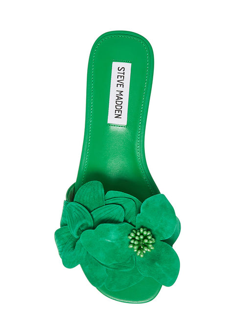 Steve Madden Women's Green Suede Melena Sandals | Steve Madden In Lebanon