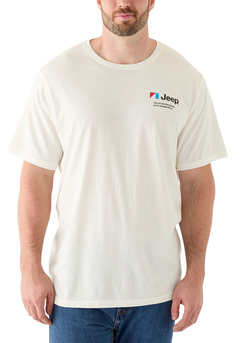 Lucky Brand Men's White Super Jeep Graphic T-Shirts | Lucky Brand In Lebanon