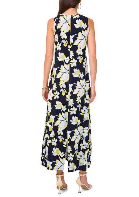 Vince Camuto Women's Navy Sleeveless Floral Printed Dress | Vince Camuto In Lebanon