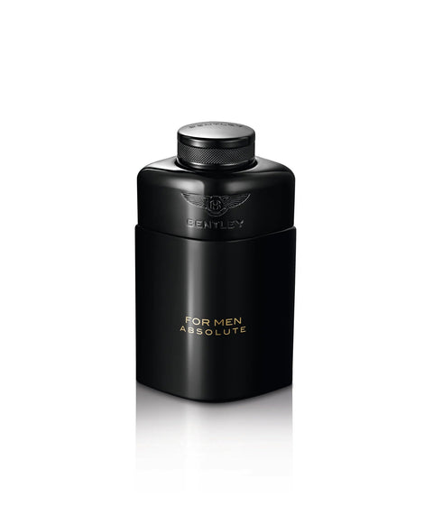 Black Bentley perfume bottle for men on a white background