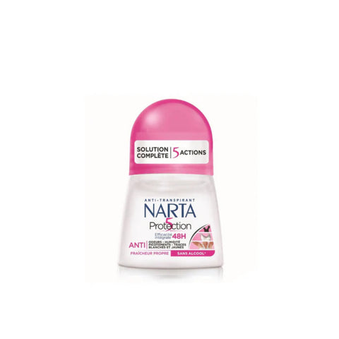 Narta deodorant roll-on bottle on a white background
