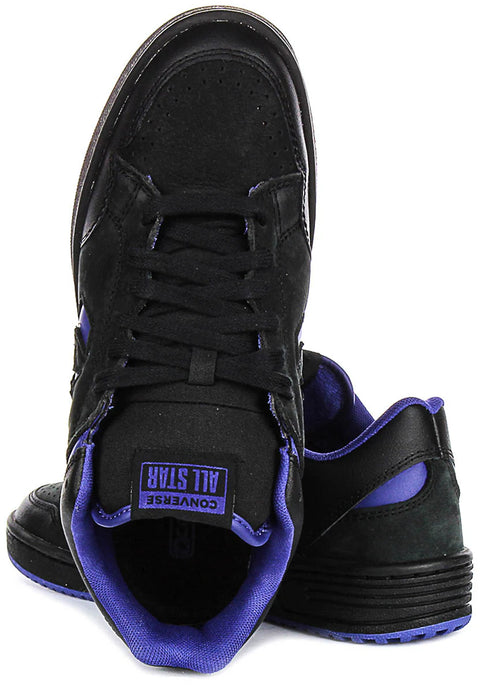 Converse Men's Purple & Black A11105C Weapon Leather Sneaker | Converse In Lebanon