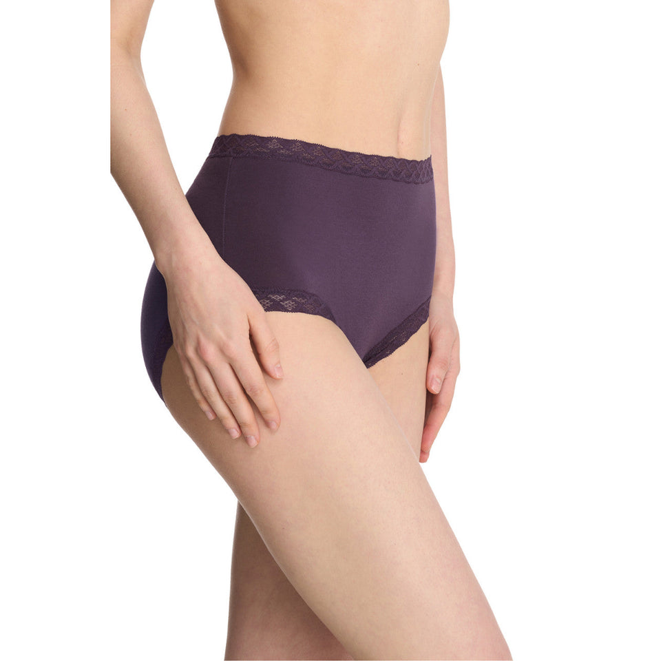 Natori Women's Dark Purple Cotton Full Brief