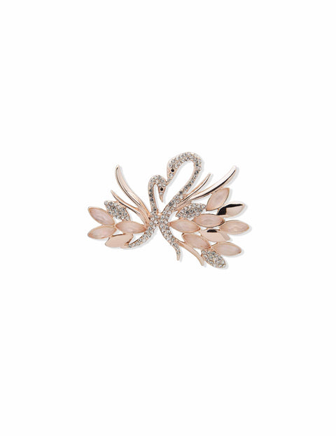 Anne Klein Women's Rose Gold-Tone and Crystal Swan Brooch |Anne Klein In Lebanon