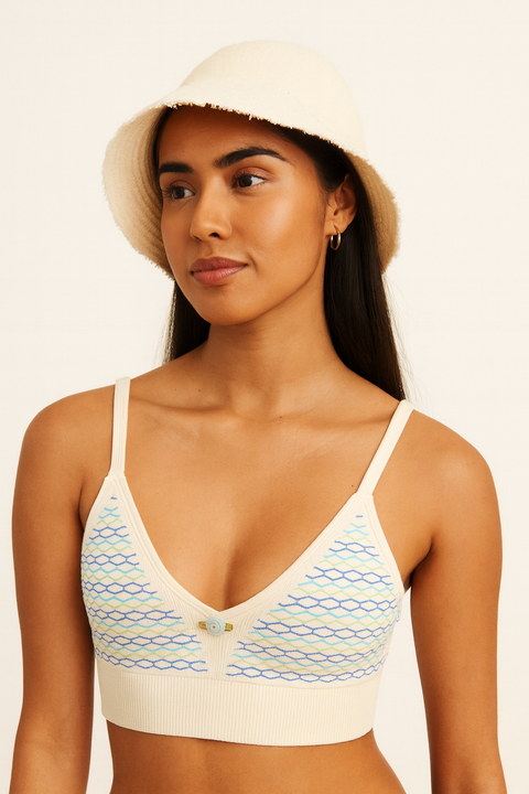 Forever 21 Women's Off White Sleeveless Sport Bra |Forever 21 In Lebanon