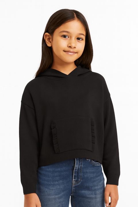 S.Oliver Girl's Black Long-Sleeve Hoodie |S.Oliver in Lebanon
