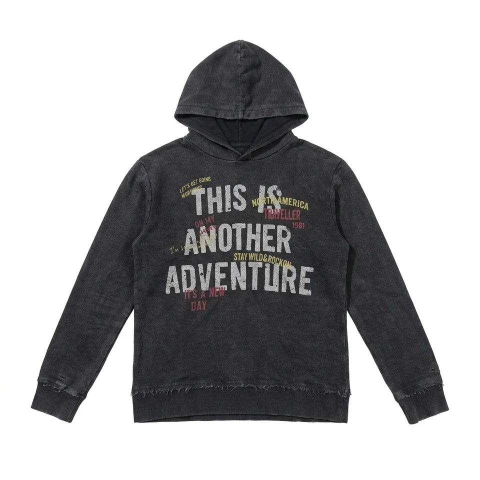 Zara Boy's Washed Black Graphic Hooded Blouse | Zara In Lebanon