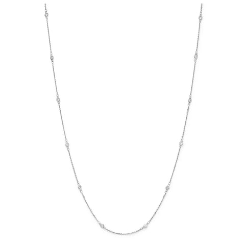Smyth Jewelers Women's Silver-Tone Crystal Station Necklace |Smyth Jewelers In Lebanon