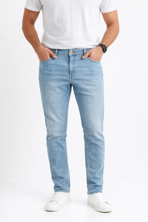 Blu Rock Men's Light Blue Flex 4-Way Stretch Straight Jeans | Blu Rock In Lebanon