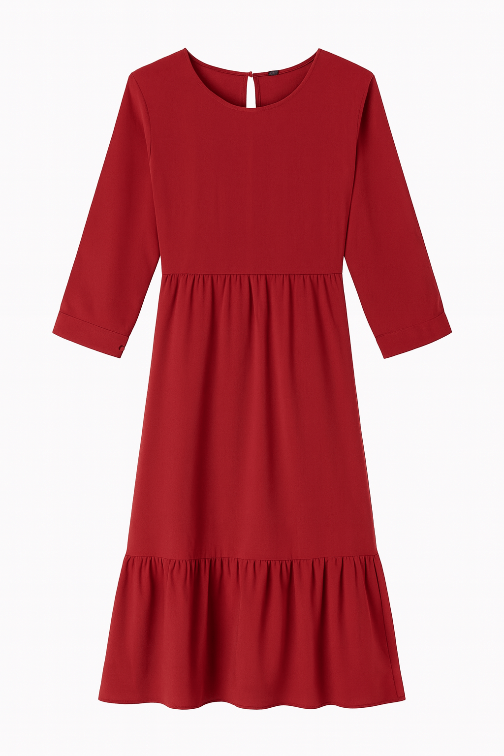 Fresh Made Women's Light Maroon Long Sleeve Maxi Dress | Fresh Made In Lebanon