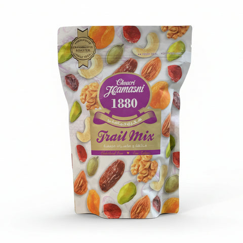 Kerr's Heamusni 1880 Trail Mix packaging on a table