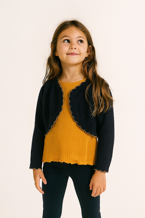 Boboli Girl's Navy Blue Long-Sleeve Cardigan| Boboli in Lebanon