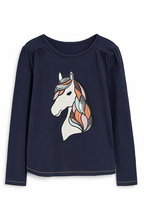 S.Oliver Girl's Navy Long-Sleeve Blouse |S.Oliver in Lebanon