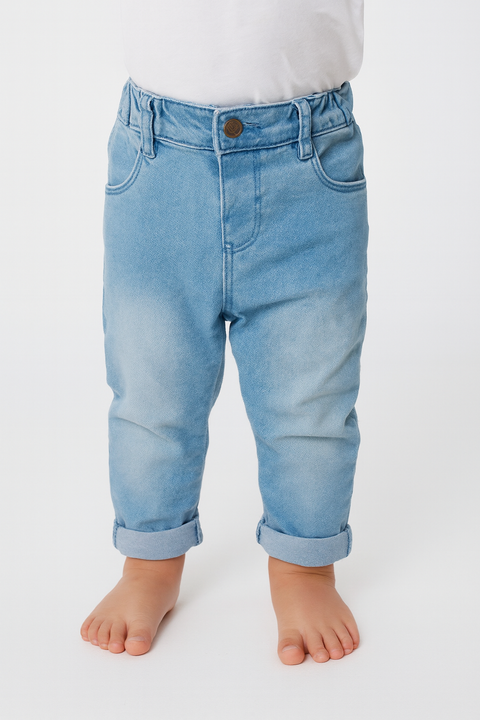 Sinsay Fox & Bunny Baby Boy's Blue With Washed Effect Jeans | Sinsay In Lebanon