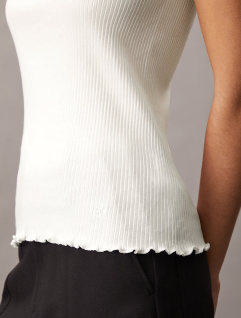 Calvin Klein Women's Beige Rib Knit Tank Top | Calvin Klein In Lebanon