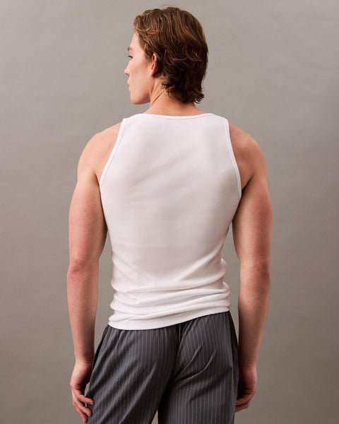 Calvin Klein Men's White Pack of 3 100% Cotton Classics Tank Tops | Calvin Klein In Lebanon