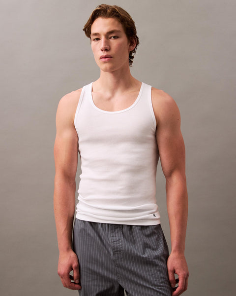 Calvin Klein Men's White Pack of 3 100% Cotton Classics Tank Tops | Calvin Klein In Lebanon